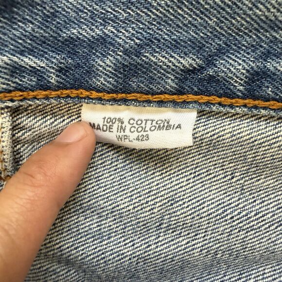 Levi's 501 Jeans Size 36 X 30 Straight Leg Medium Wash Button Fly Y2K 2000s - Picture 9 of 12